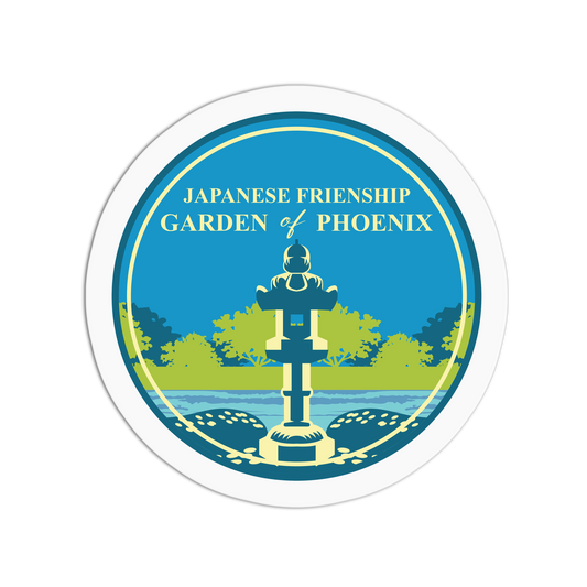 Japanese Friendship Garden - Travel Series Phoenix Sticker - The Stkr Store