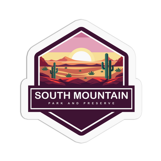 South Mountain Park - Travel Series Phoenix Sticker - The Stkr Store
