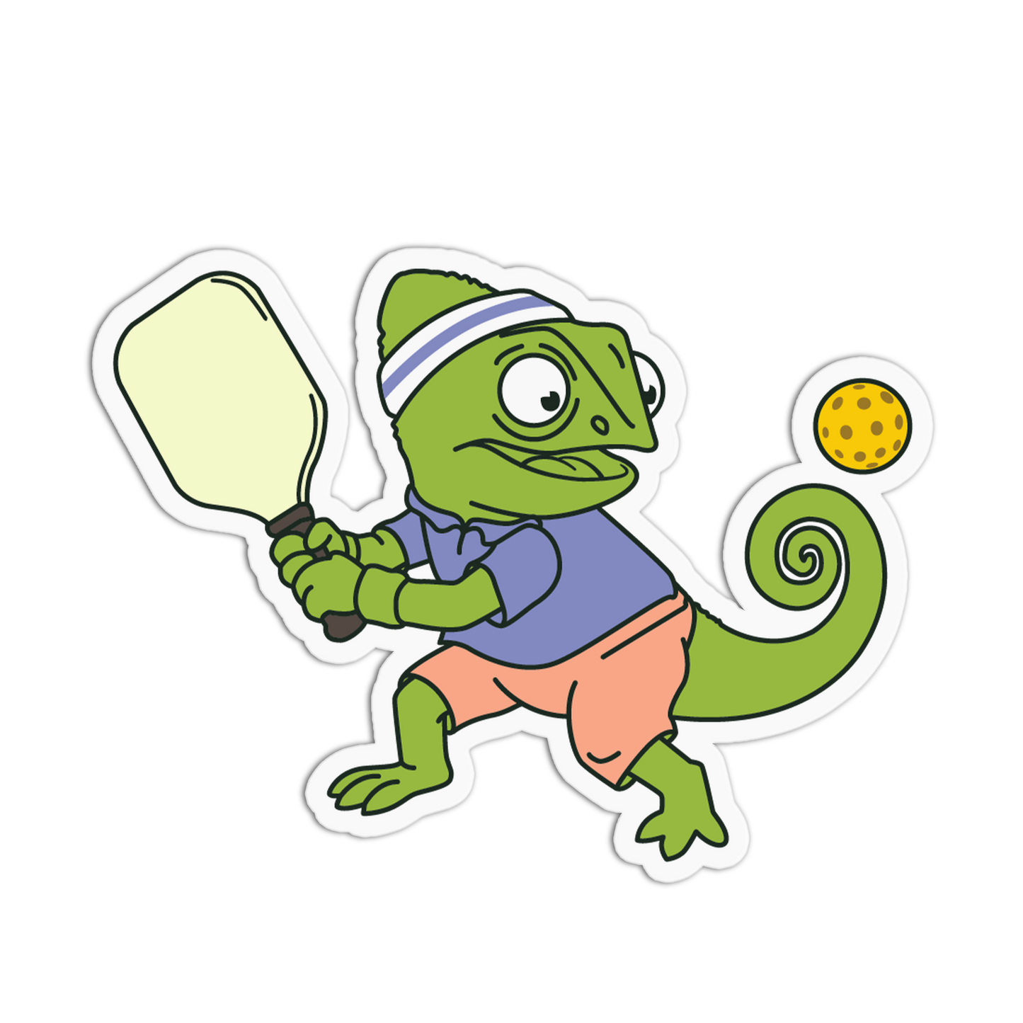 Chameleon Tail Trick Shot Pickleball Sticker