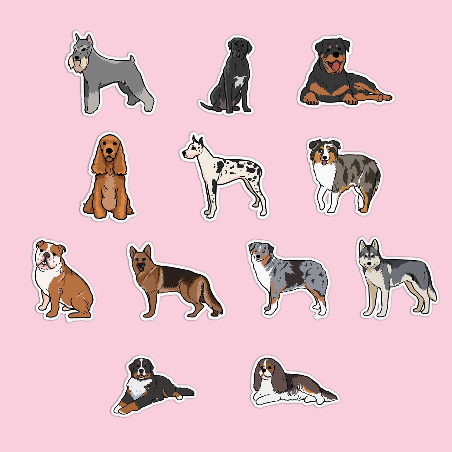 Dogs Stickers Sheet