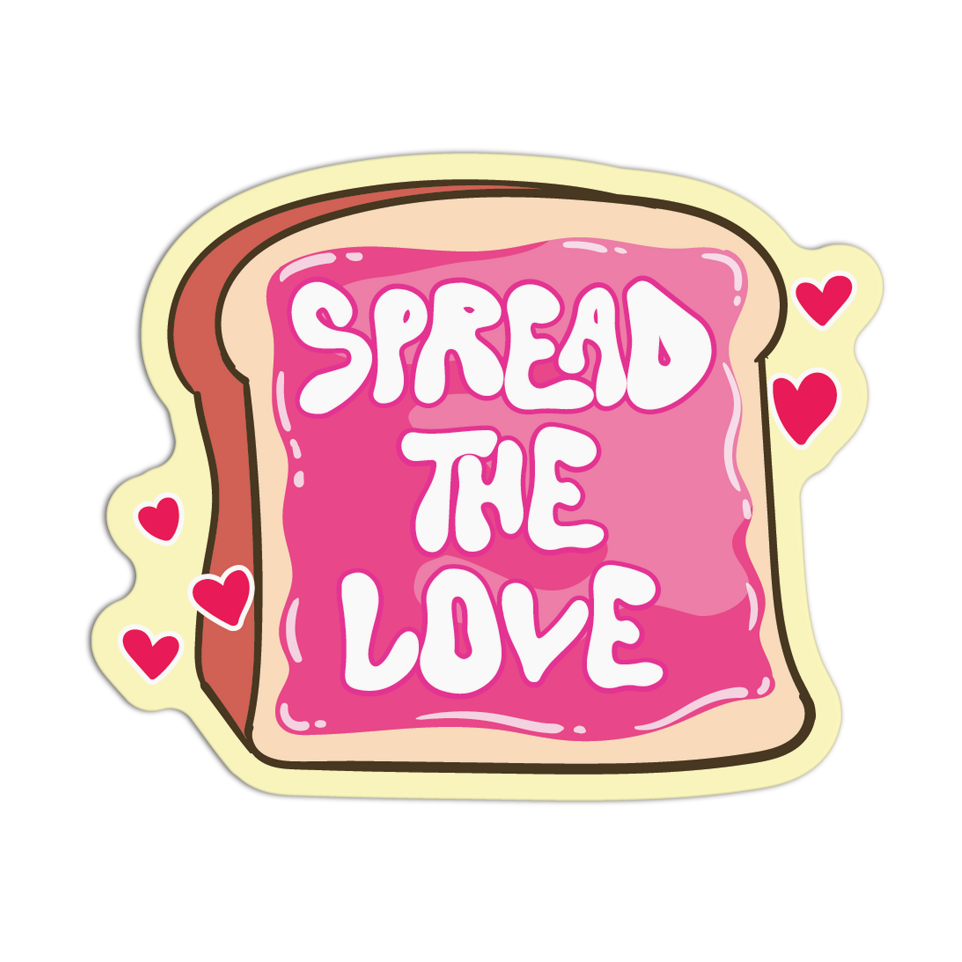 Spread The Love Pink Girly Stickers