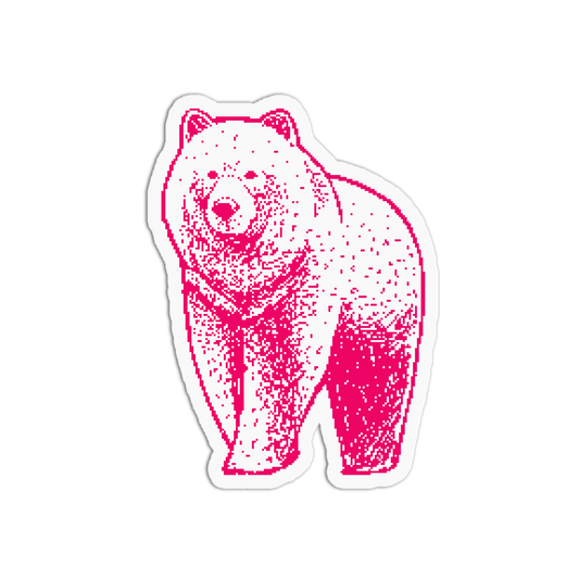 Grizzly Bear - Pixel Animals Sticker