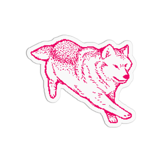 Running Fox - Pixel Animals Sticker