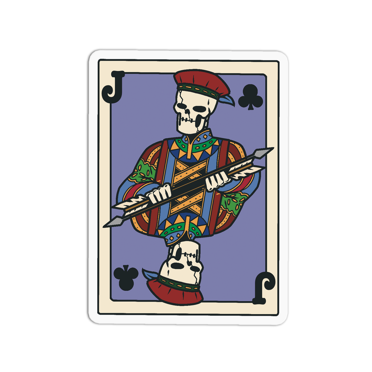 Jack Clubs - Playing Cards Sticker