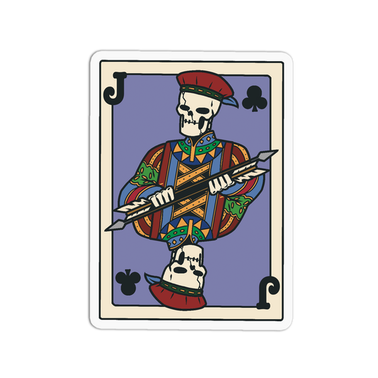 Jack Clubs - Playing Cards Sticker
