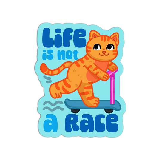 Life Is Not A Race Positive Quote Stickers