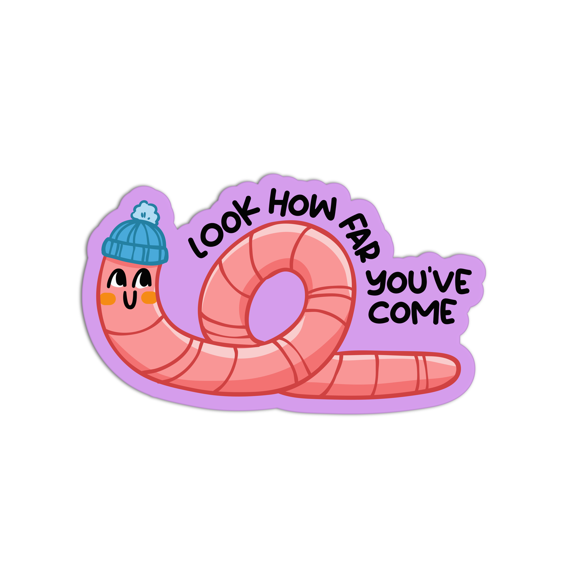 Look How Far You've Come Positive Quote Stickers