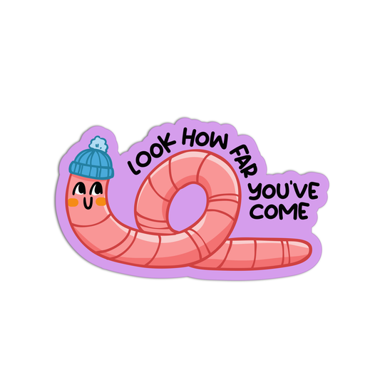 Look How Far You've Come Positive Quote Stickers