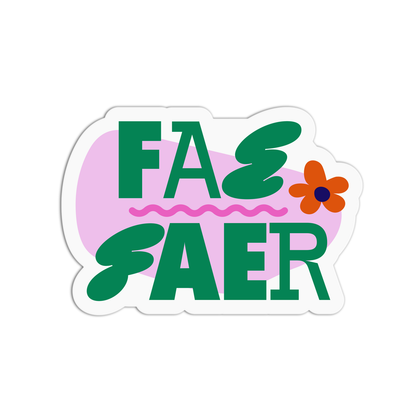 Fae-Faer Pronoun Textured Stickers