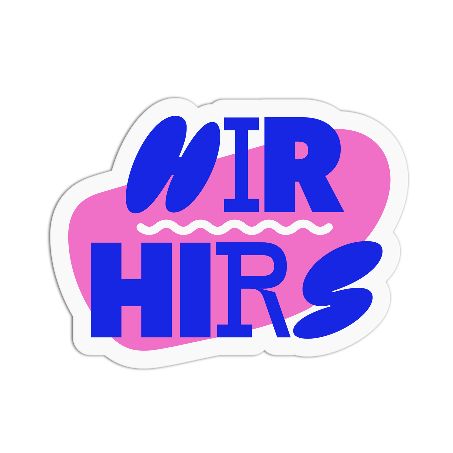Hir-Hirs Pronoun Textured Stickers