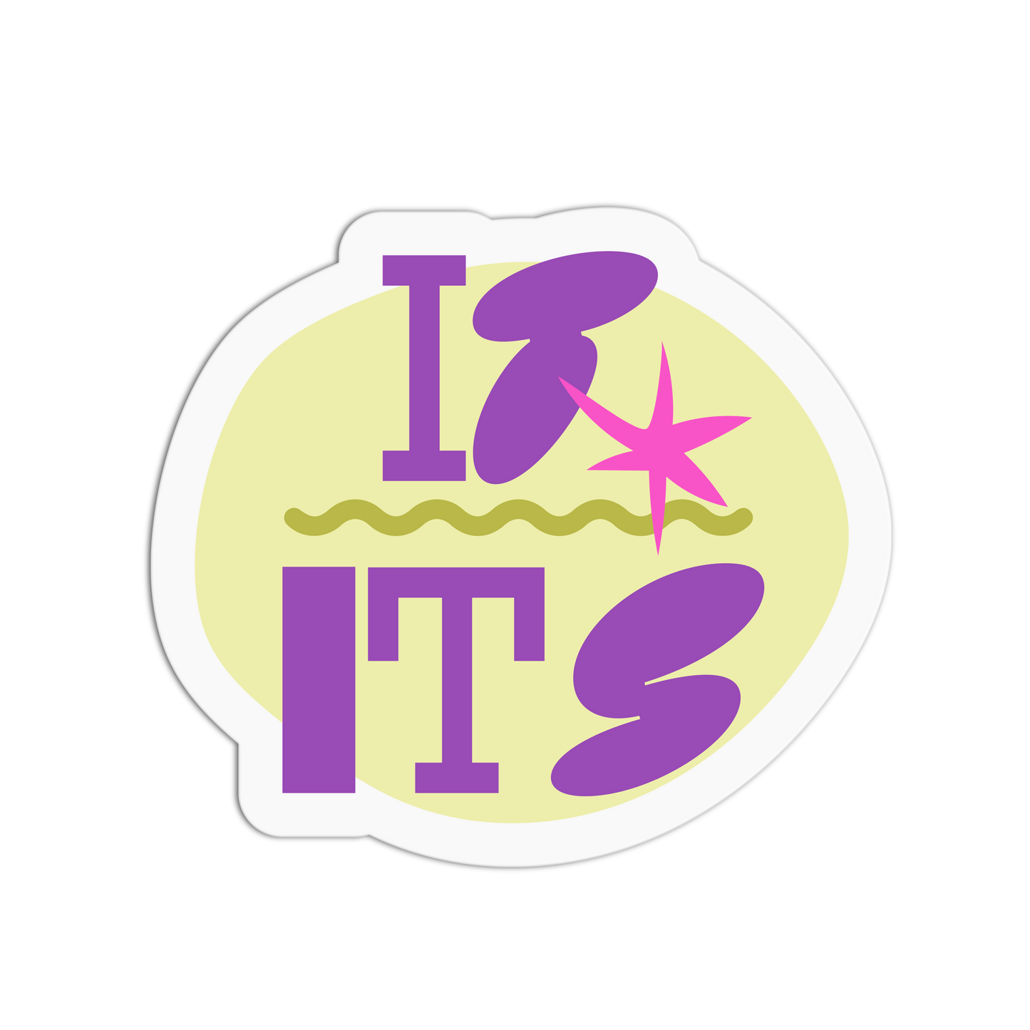 It-Its Pronoun Textured Stickers