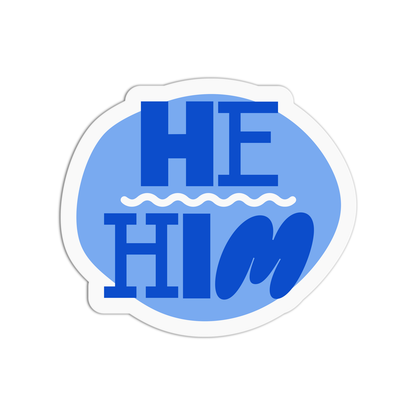 He-Him Pronoun Textured Stickers