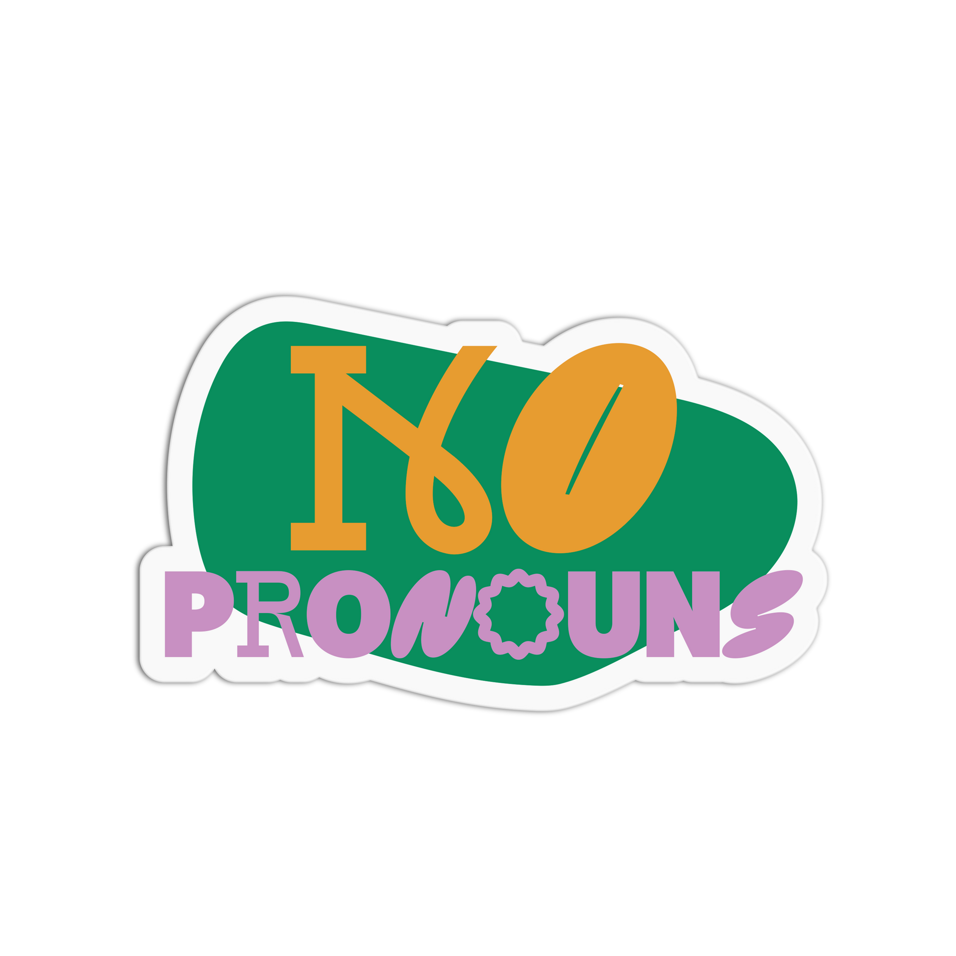 No Pronouns Textured Stickers