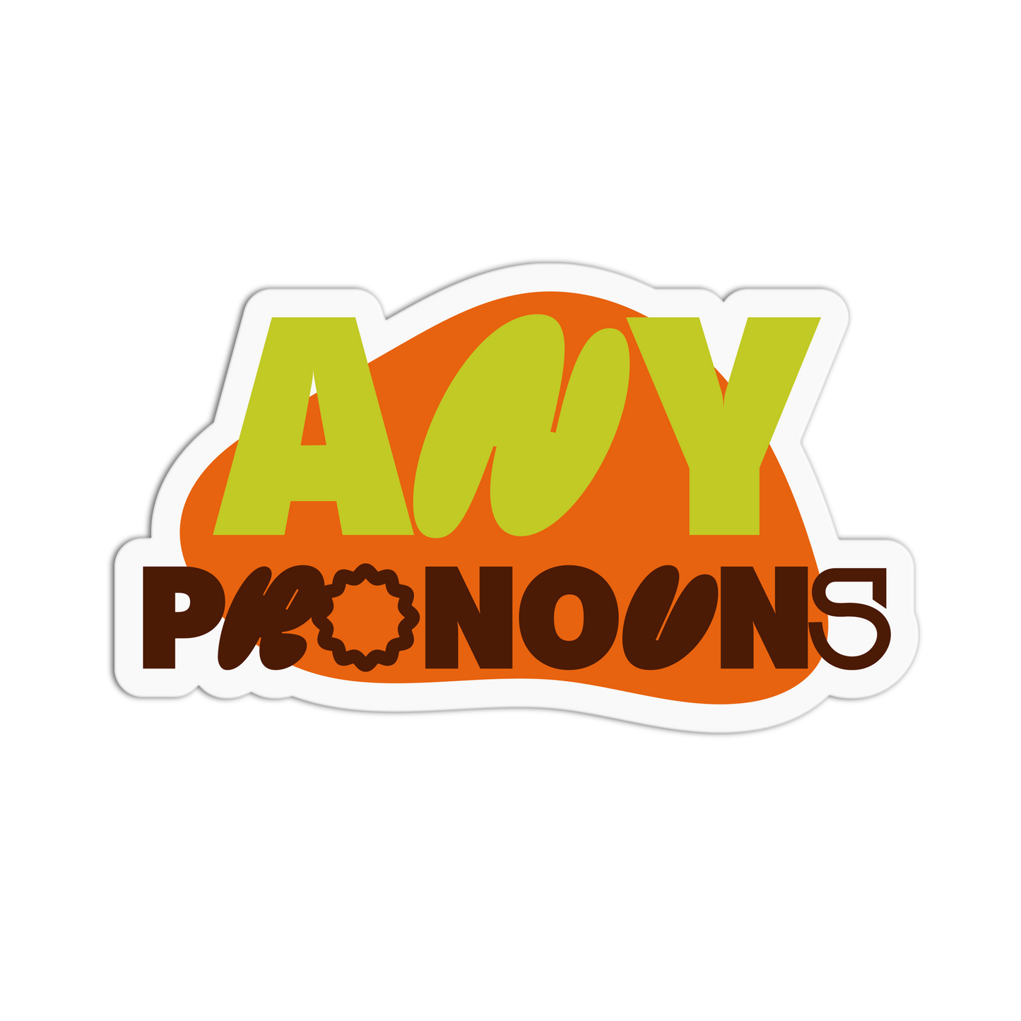 Any Pronouns Textured Stickers