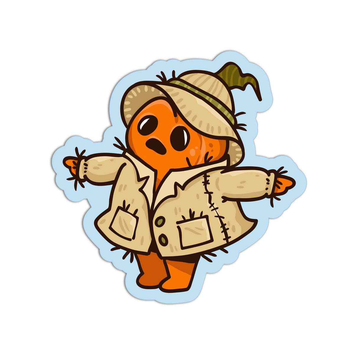 Scarecrow Coat - Pumpkin Costume Sticker