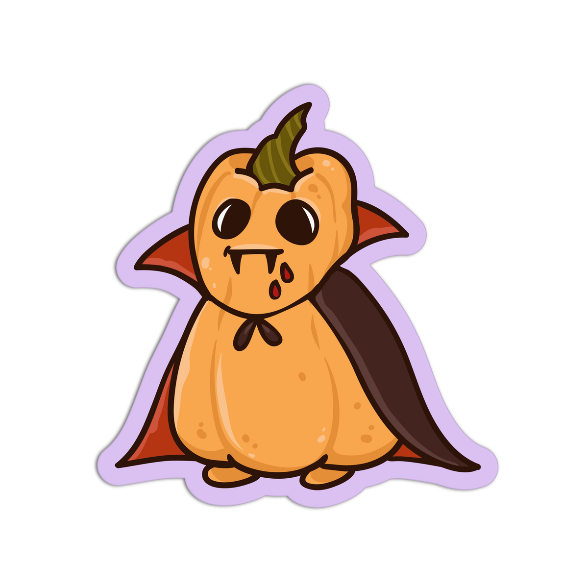 Vampire Cape - Pumpkin Costume Sticker