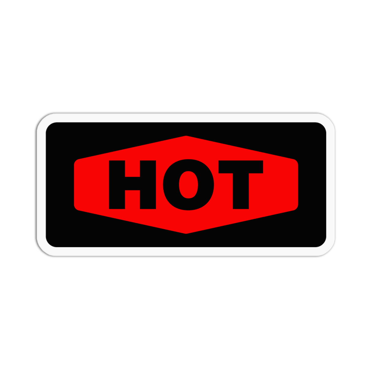 Red Black Sign Rave Hot Sticker