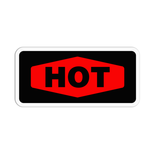 Red Black Sign Rave Hot Sticker