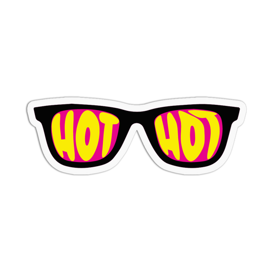 Sunglasses Lens Text Rave Hot Sticker