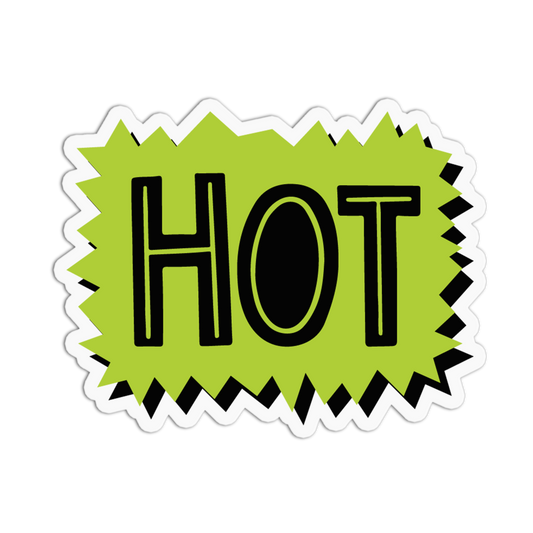 Lime Spiky Burst Rave Hot Sticker