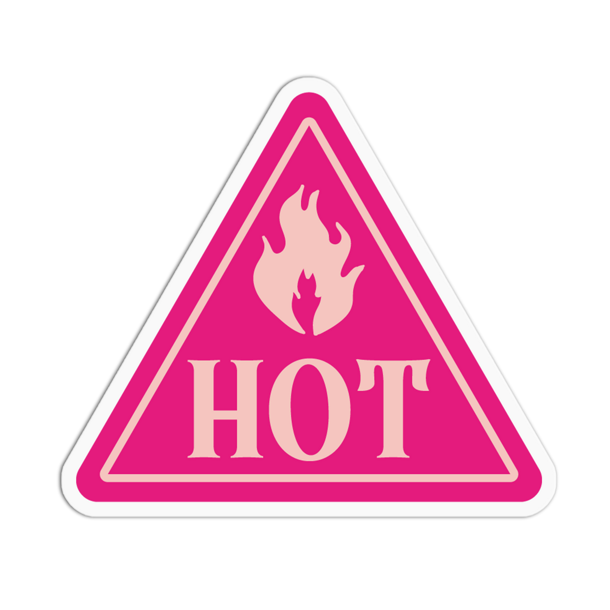 Pink Flame Triangle Rave Hot Sticker