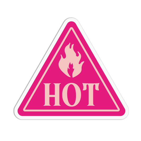 Pink Flame Triangle Rave Hot Sticker
