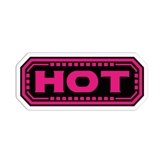 Pink Neon Ticket Rave Hot Sticker