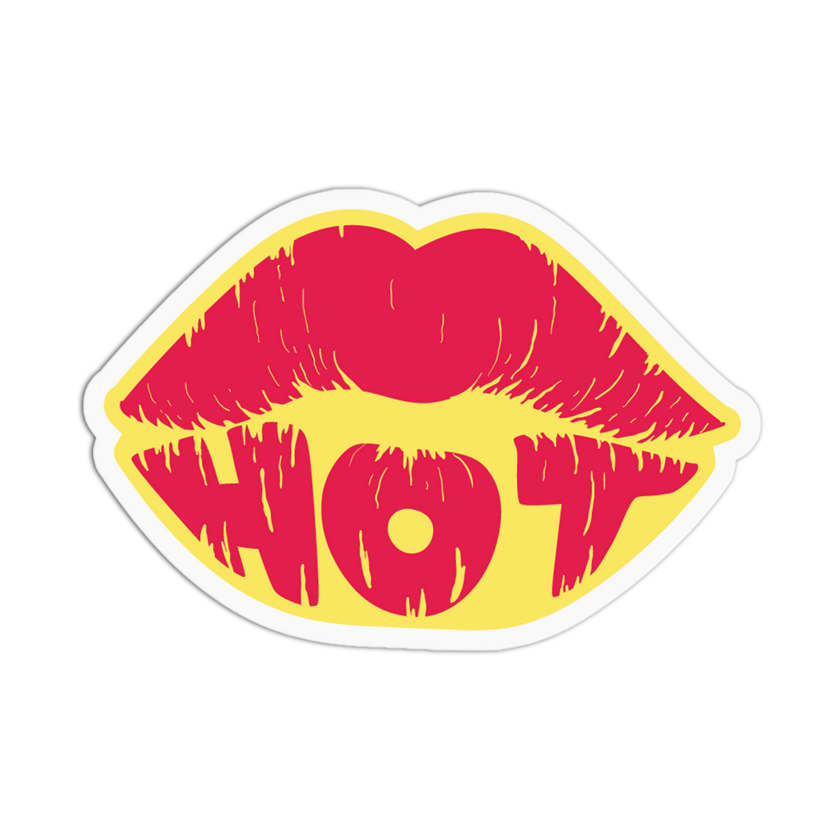 Lips Kisses Rave Hot Sticker