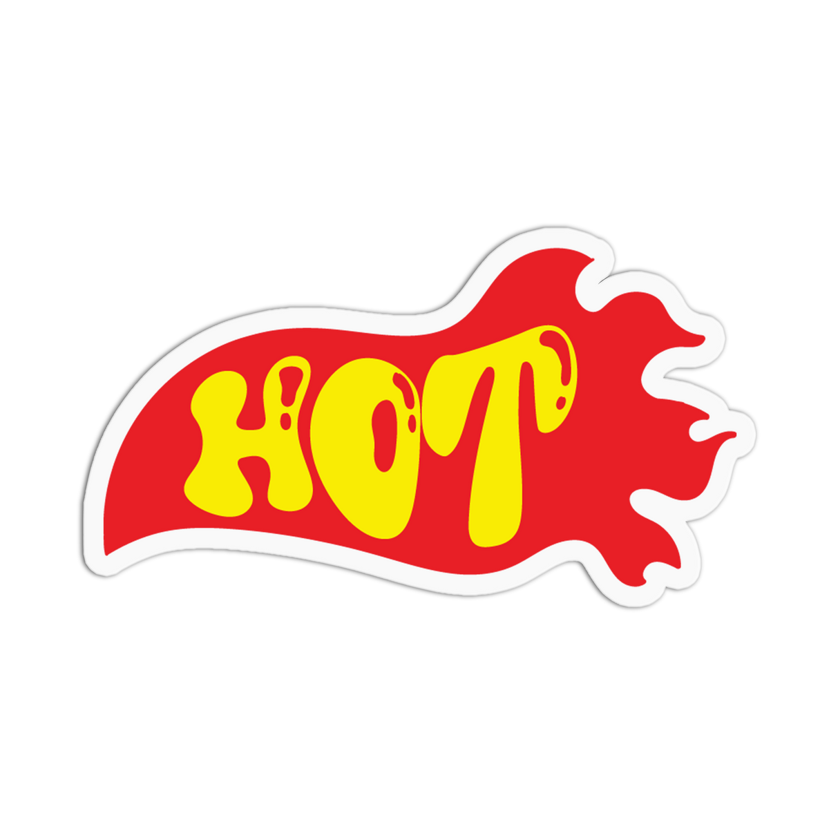 Fluid Splash Flame Rave Hot Sticker