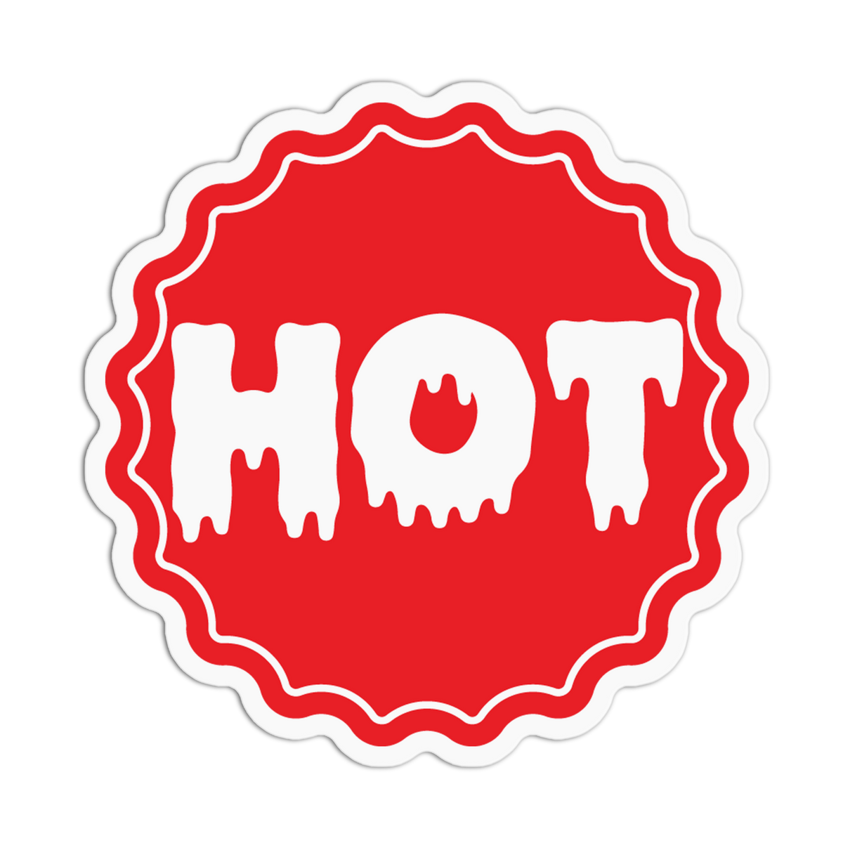 Melting Stamp Badge Rave Hot Sticker