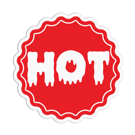 Melting Stamp Badge Rave Hot Sticker
