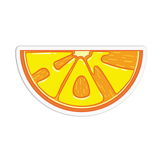Juicy Orange Slice Rave Hot Sticker