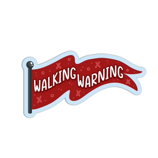 Walking Warning - Red Flags Stickers