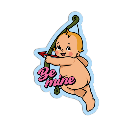 Be Mine Retro Baby Valentine Sticker - The Stkr Store