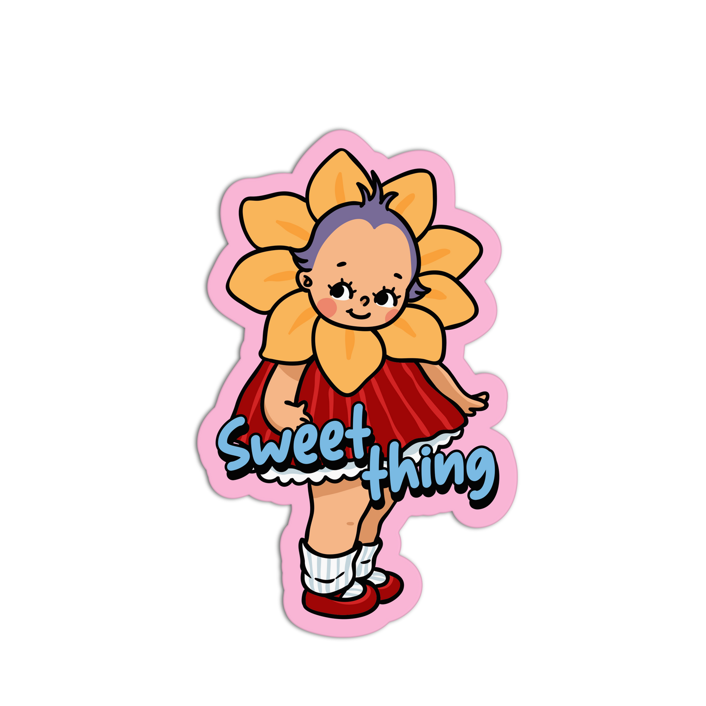 Sweet Thing Retro Baby Valentine Sticker - The Stkr Store