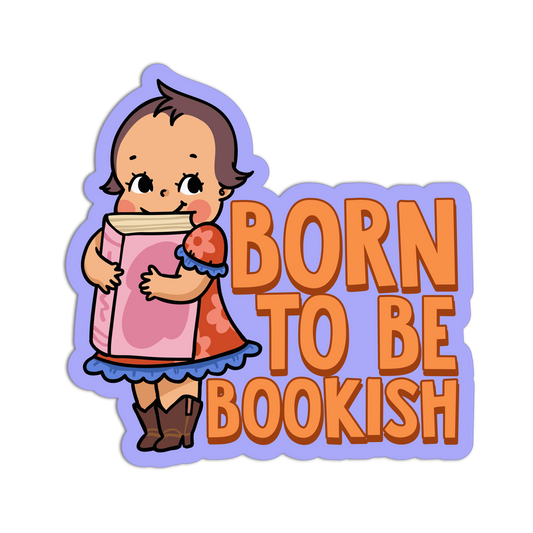 Born To Be Bookish Retro Babies Reading Stickers
