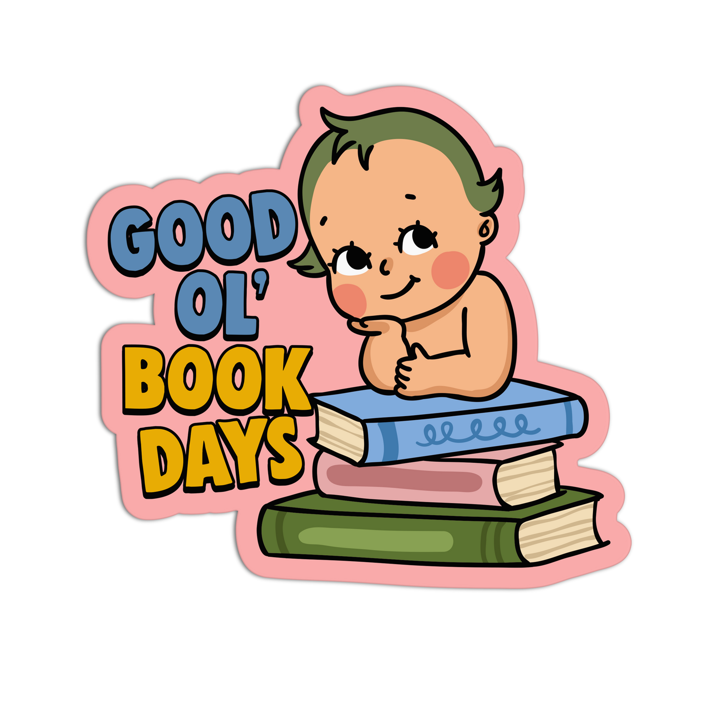 Good Ol’ Book Days Retro Babies Reading Stickers