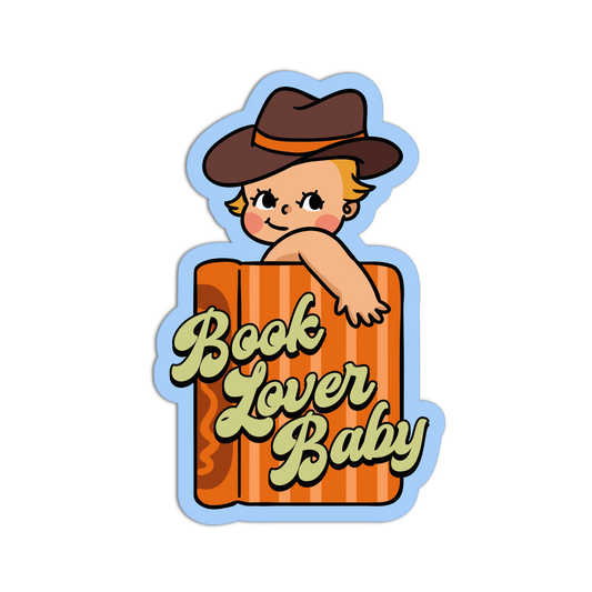 Book Lover Baby Retro Babies Reading Stickers