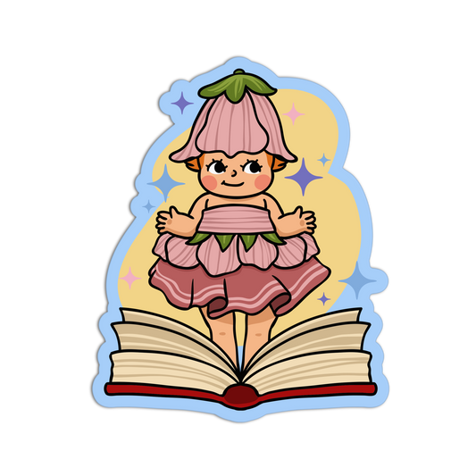 Blossom of the Book Retro Babies Reading Stickers
