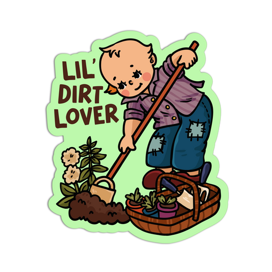 Lil’ Dirt Lover - Retro Babies Farmer Stickers - The Stkr Store