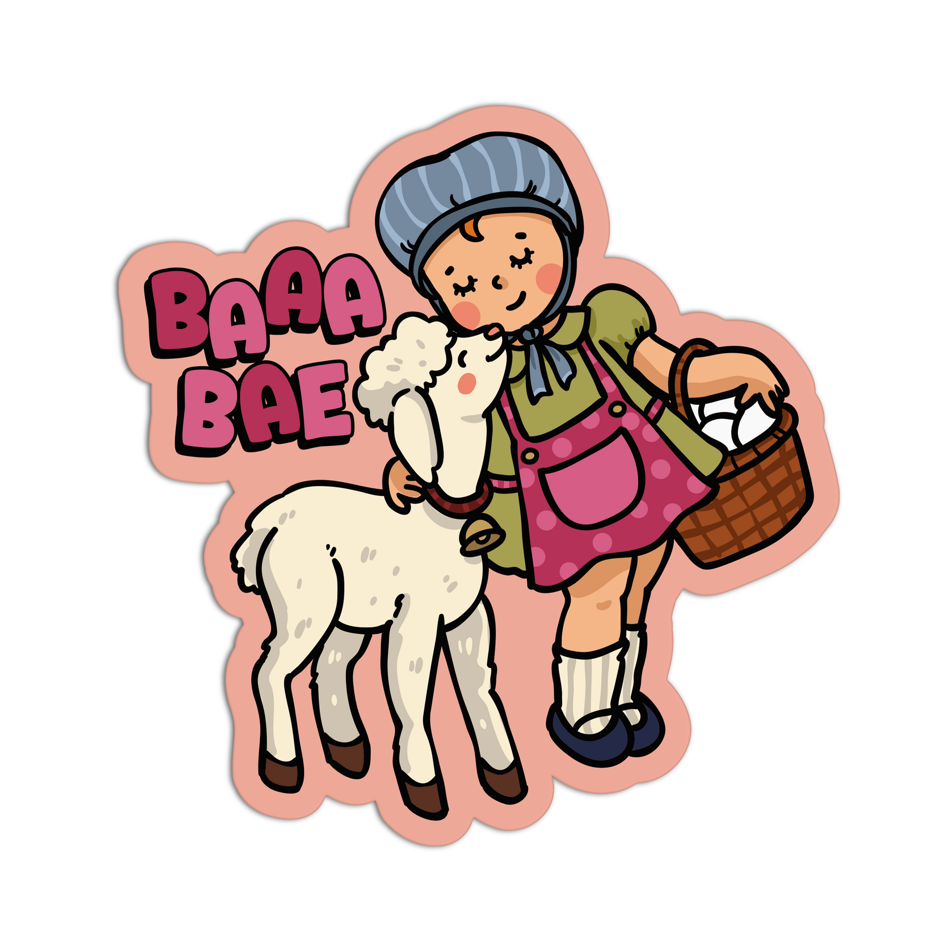 Baaa Bae - Retro Babies Farmer Stickers - The Stkr Store