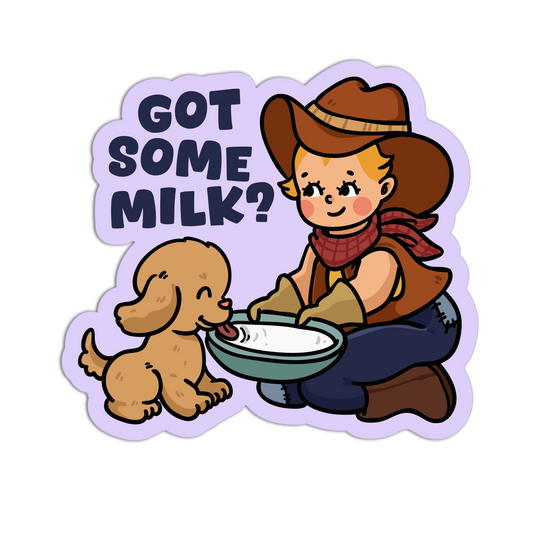 Got Some Milk? - Retro Babies Farmer Stickers - The Stkr Store