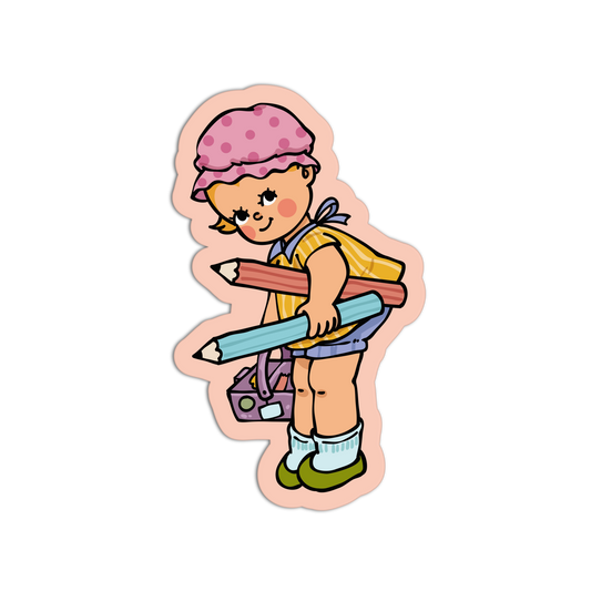 Jumbo Pencils Retro Baby Journaling Sticker
