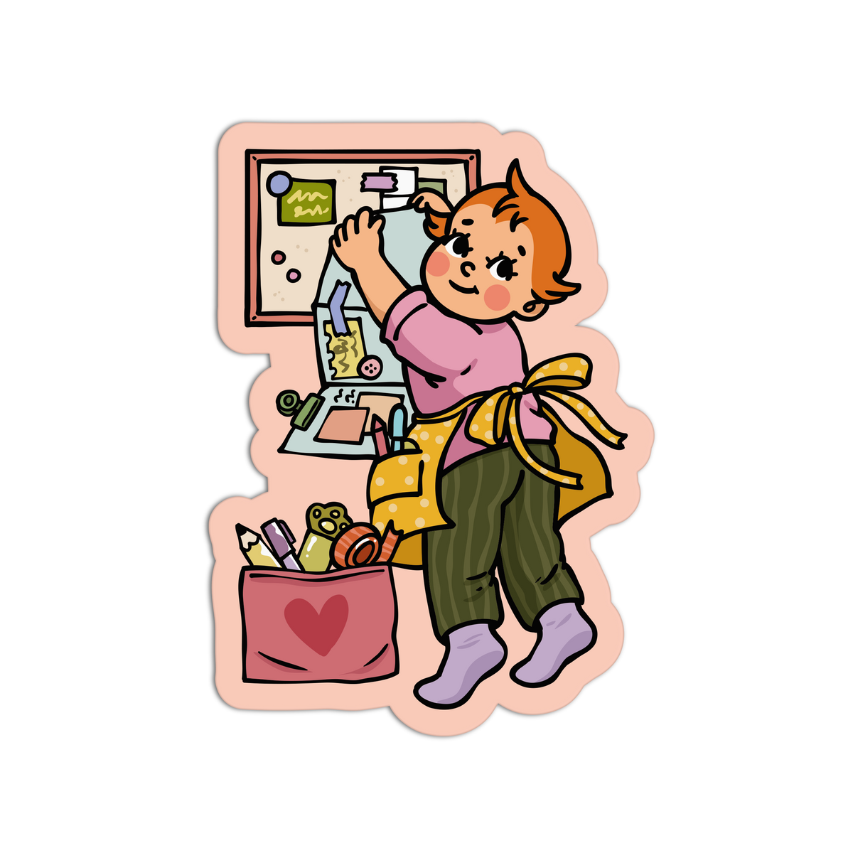 Vision Board Retro Baby Journaling Sticker