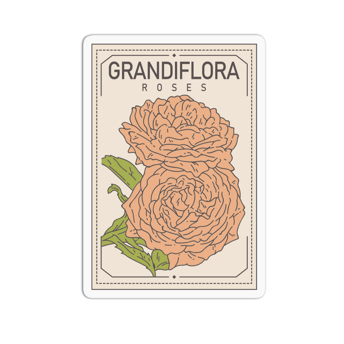 Grandiflora Bloom - Rose Packet Sticker