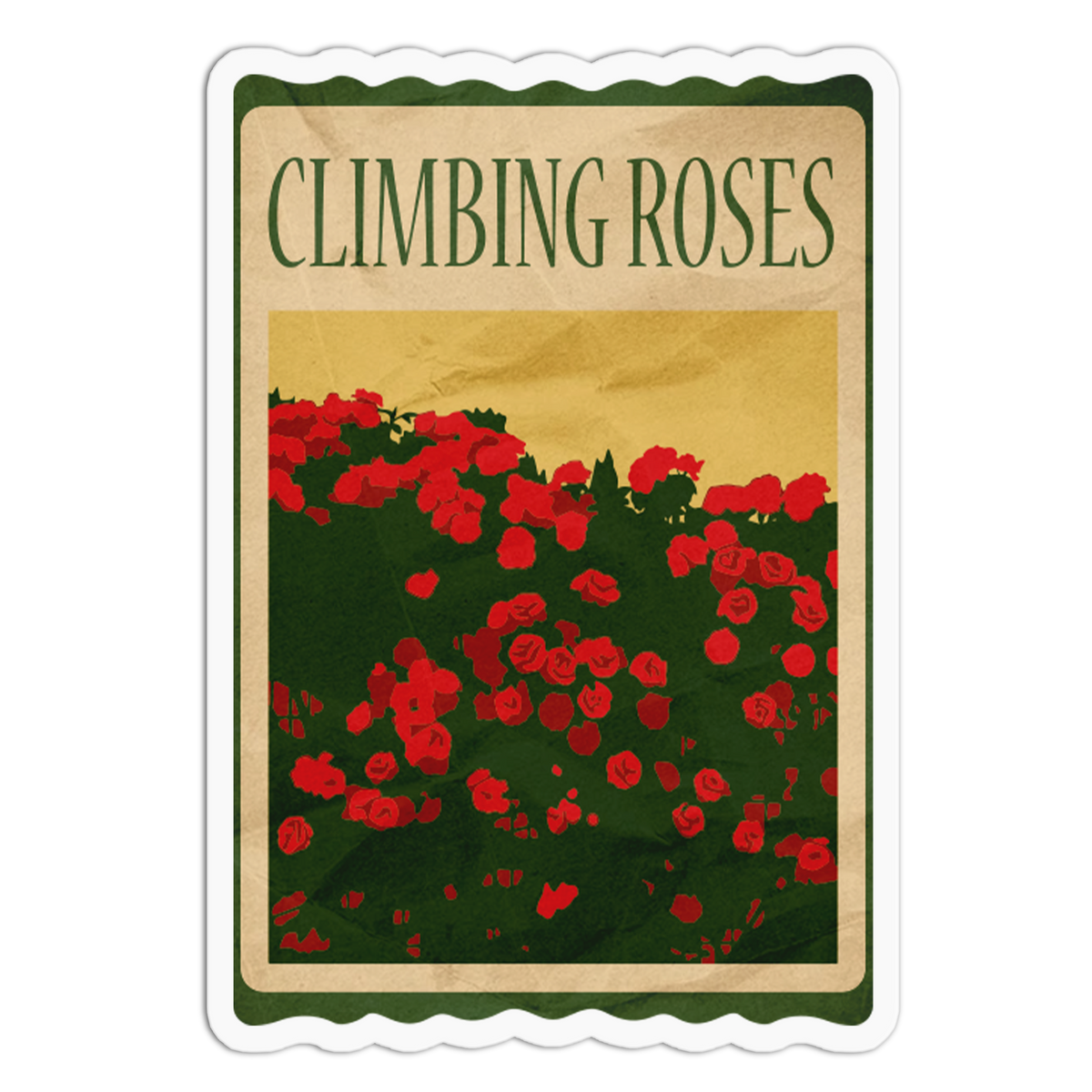 Climbing Roses Rose Packet Sticker