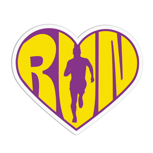 Heart Runner Running Sticker
