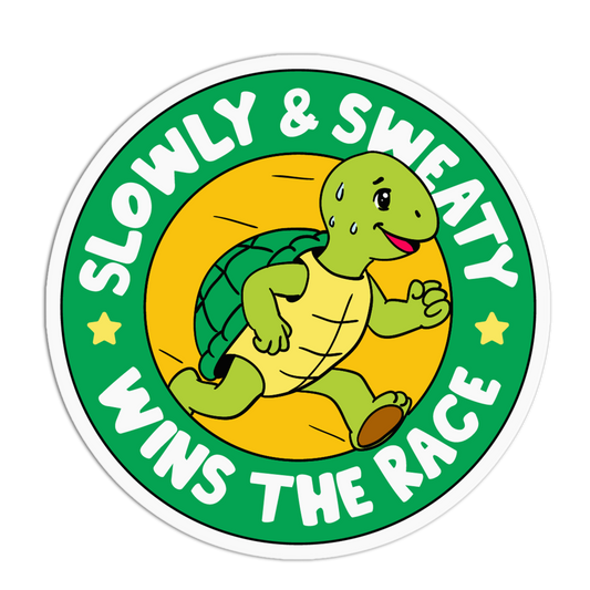 Sweaty Turtle Running Sticker