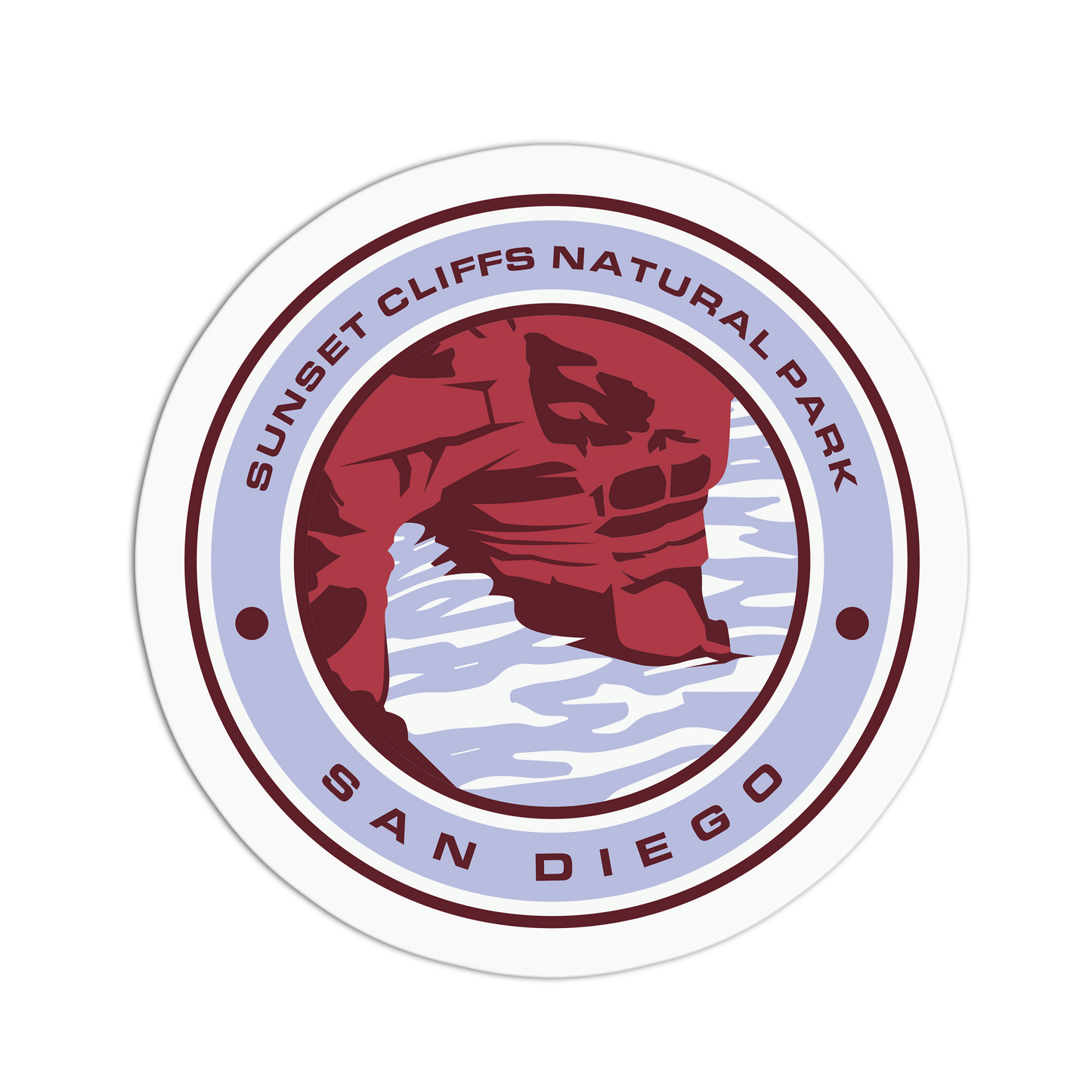 Sunset Cliffs Natural Park - Travel Series San Diego Sticker