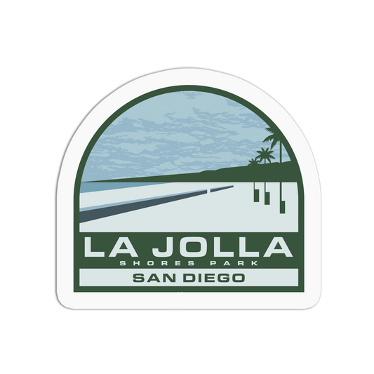 La Jolla Shores Park - Travel Series San Diego Sticker